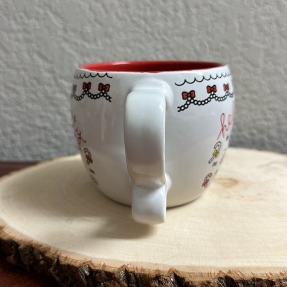 New Hello Kitty Christmas Mug 15.9 ounces Red & White Peppermint Dress 2023 - Picture 2 of 5
